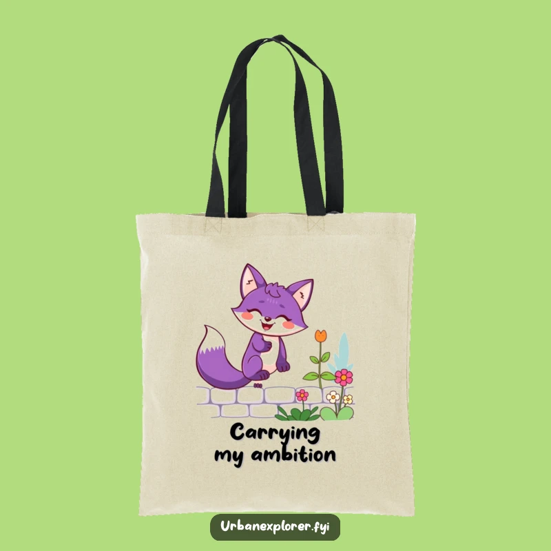 Funny Fox Garden Wall Tote Bag: Carry Your Essentials with a Grin!
