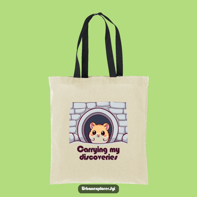 Funny Kawaii Hamster Tote Bag - Hilarious Discovery Carry-All