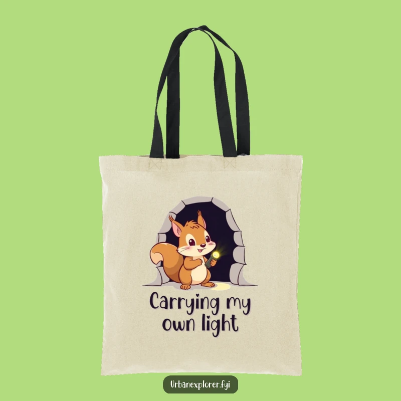 Funny Squirrel Explorer Tote Bag: Carry Your Gear with a Brave Adventurer, Unique Funny Gift