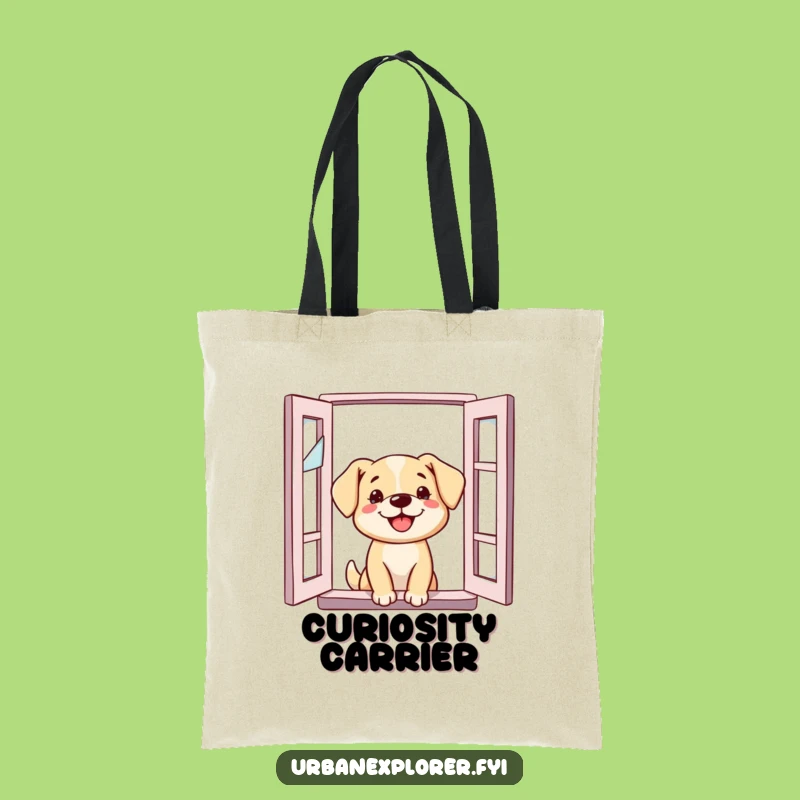 Funny Dog Curiosity Tote Bag: Carry Your Discoveries with This Hilarious Gift!