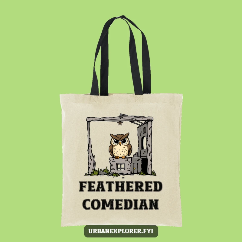 Funny Goofy Owl Tote Bag: Carry Your Essentials with Whimsical Charm!
