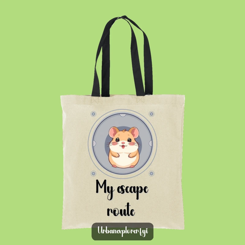 Funny Hamster Vent Tote Bag: Cheerful Critter Carry-All, Eco Gift