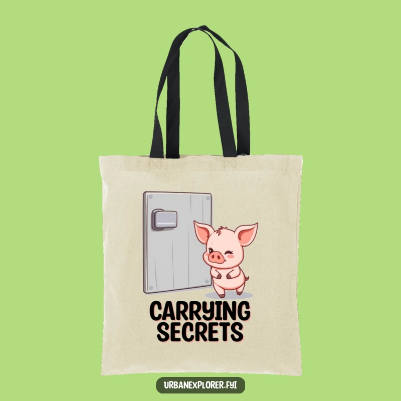 Funny Piglet Escape Tote Bag: Carry Your Secrets with This Hilarious Gift!
