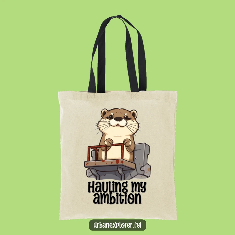 Funny Otter Fire Escape Tote Bag - Durable & Humorous Carry-All