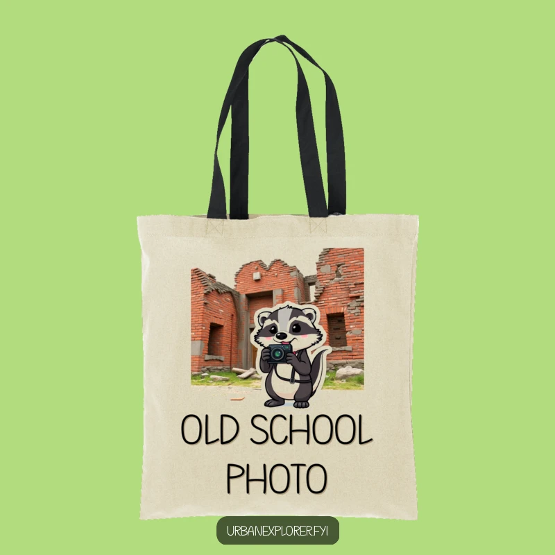 Funny Badger Camera Tote Bag - Quirky Photographer's Companion