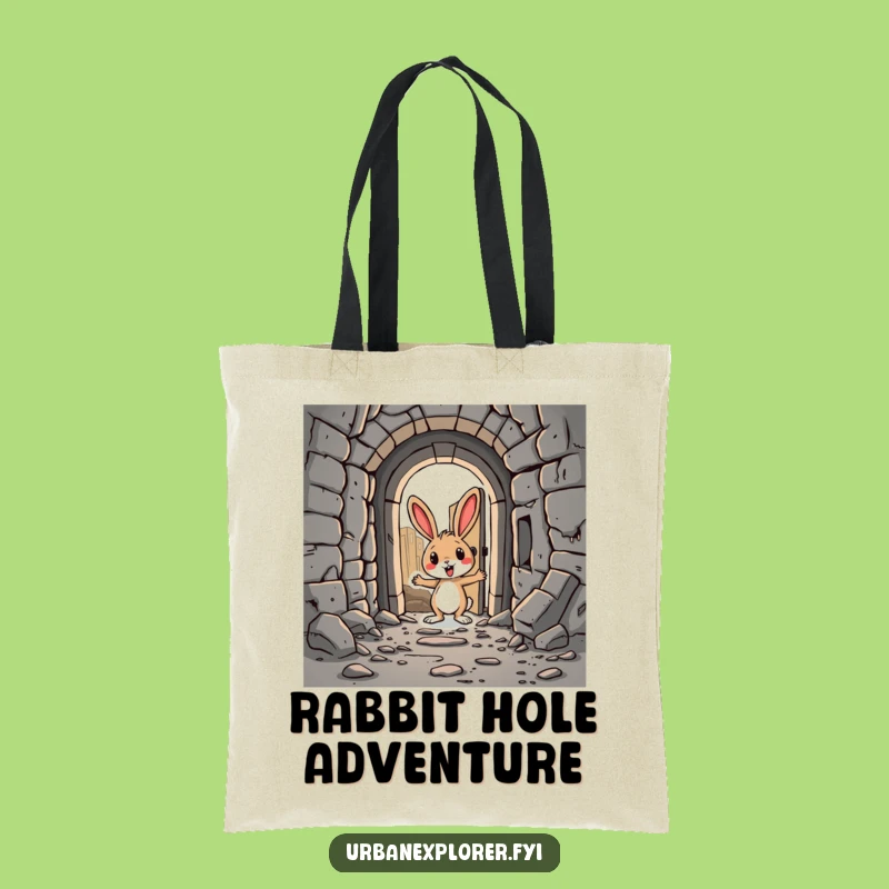 Funny Rabbit Adventure Tote: Hidden Doorway Bag, a Practical Humor Gift