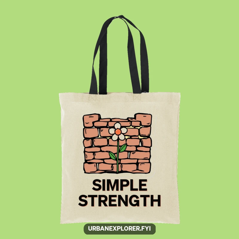Funny Minimalist Flower Tote Bag: Carry Hope with Humorous Style!