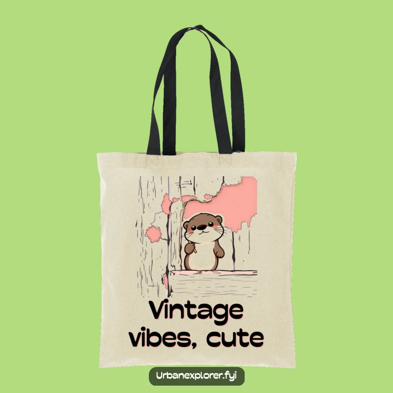 Funny Otter's Art Bag: Peeling Paint Tote, a Stylish & Humorous Gift