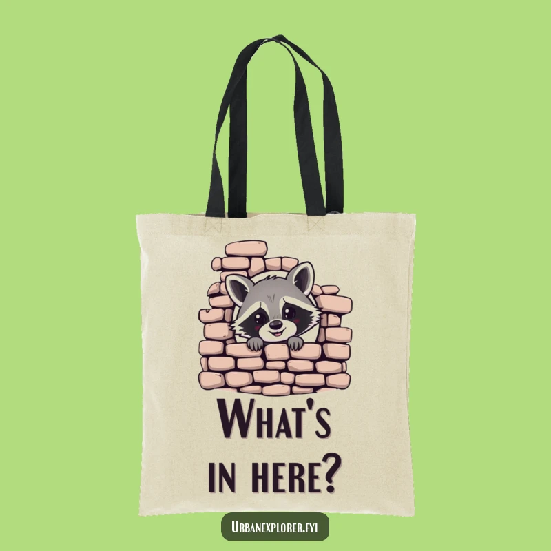 Funny Raccoon Tote Bag - Humorous Gift for the Treasure Hunter